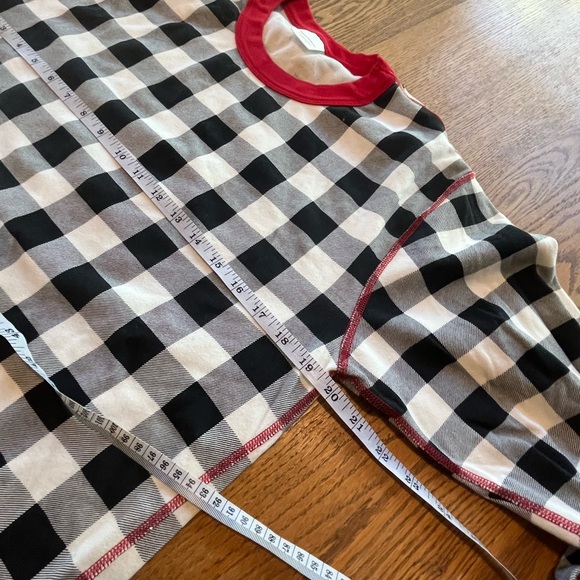 Hanna Andersson Women's Long John PJ Pajama Top Organic Cotton Black Cream L EUC - Picture 3 of 5